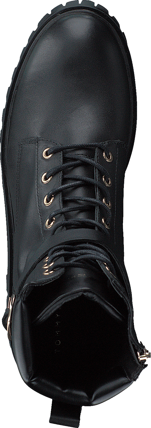 Šněrovací boty s přezkou Black