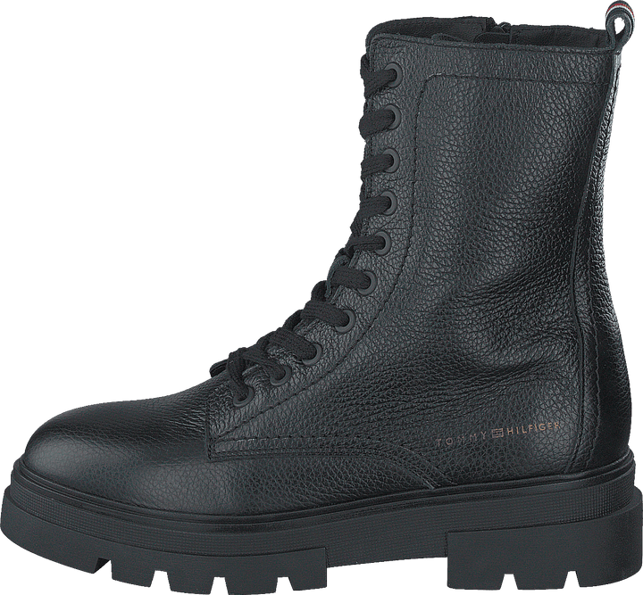 Monochromatic Lace Up Boot Black