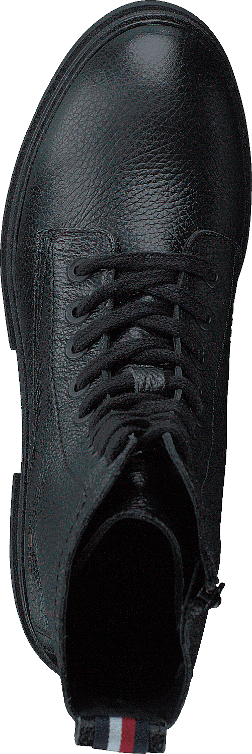 Monochromatic Lace Up Boot Black