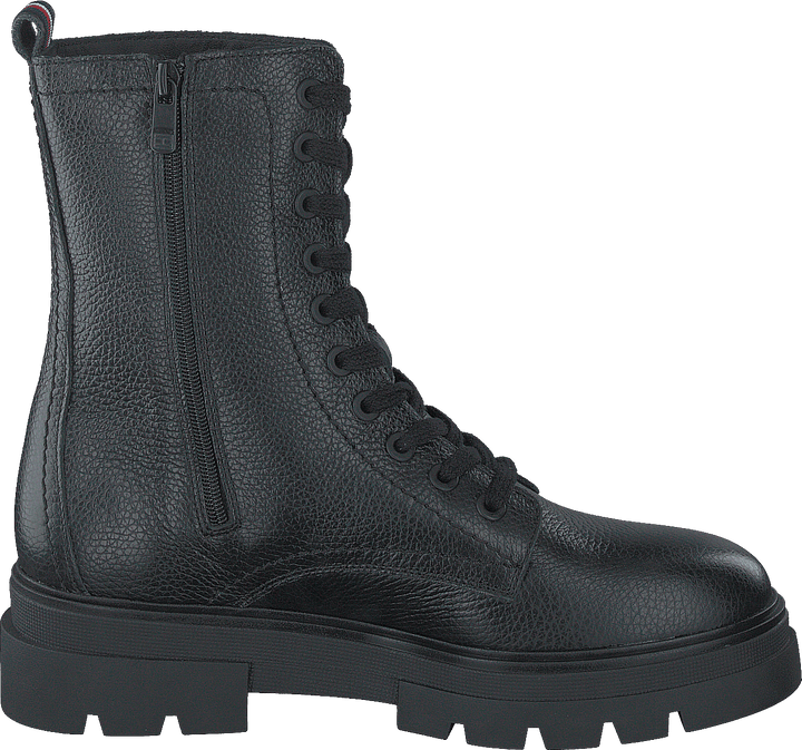 Monochromatic Lace Up Boot Black