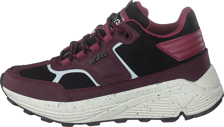 R1300 Mid Blk Spk W Burgundská černá
