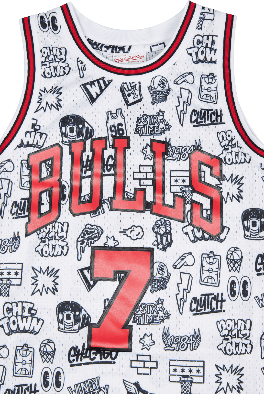 Bulls Doodle Swingman Jersey - Toni Kukoc