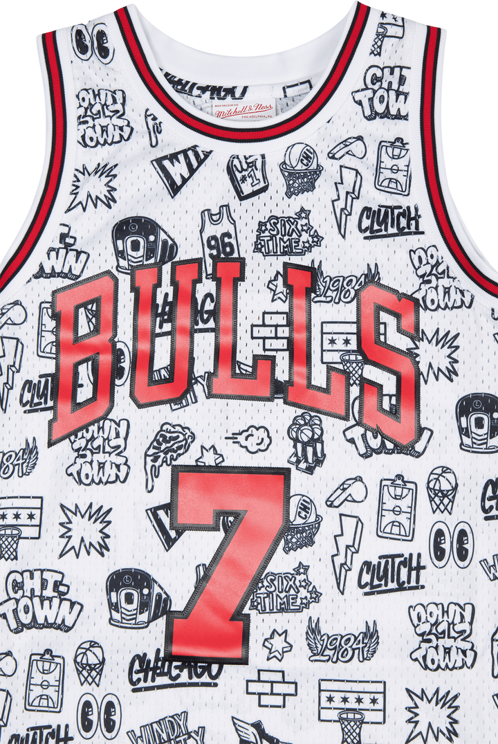 Bulls Doodle Swingman Jersey - Toni Kukoc