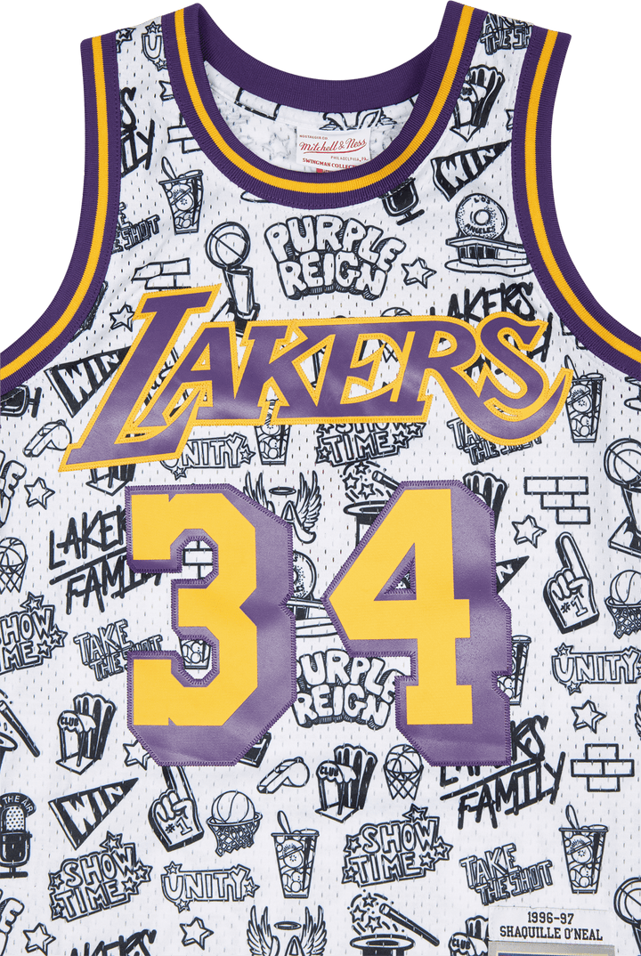 Lakers Doodle Swingman Jersey - O'Neal