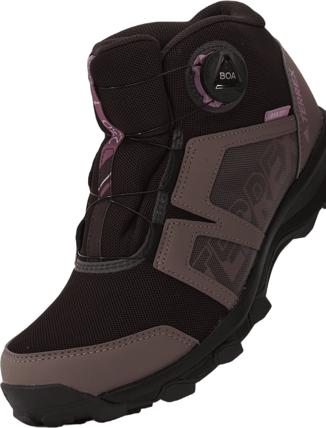 Terrex Agravic Boa Mid RAIN.RDY Hiking Shoes Shadow Maroon / Matt Purple Met. / Wonder Red