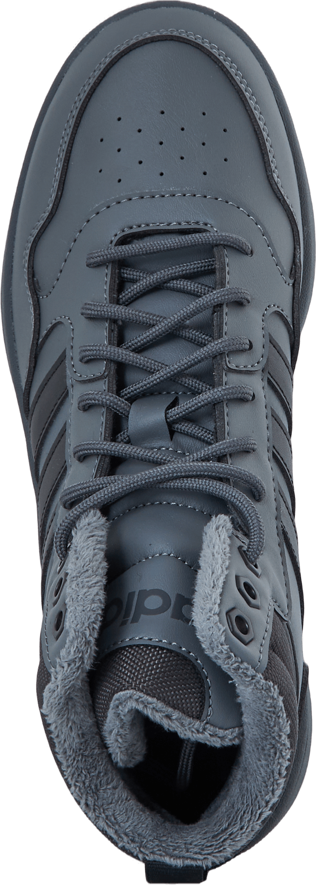 Hoops 3.0 Mid Lifestyle Basketball Classic Fur Lining Winterized Shoes Grey Five / Core Black / Carbon
