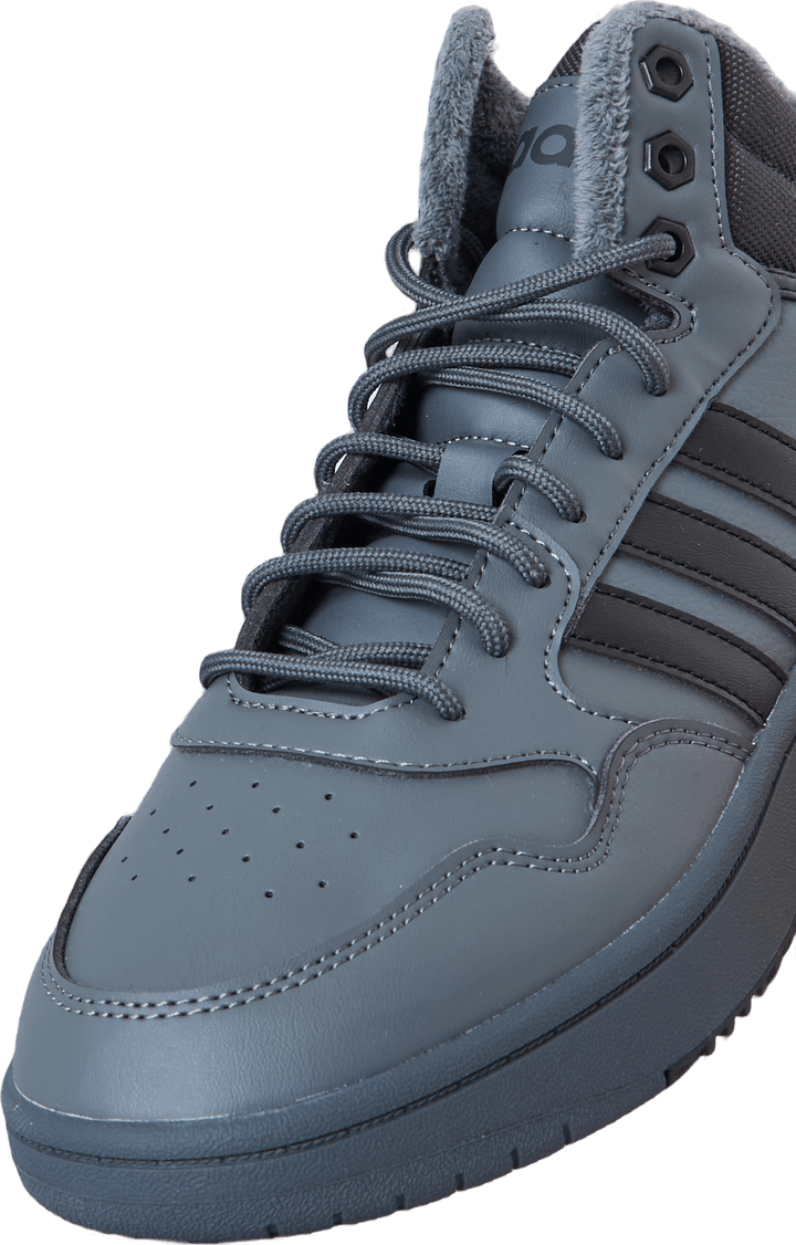 Hoops 3.0 Mid Lifestyle Basketball Classic Fur Lining Winterized Shoes Grey Five / Core Black / Carbon