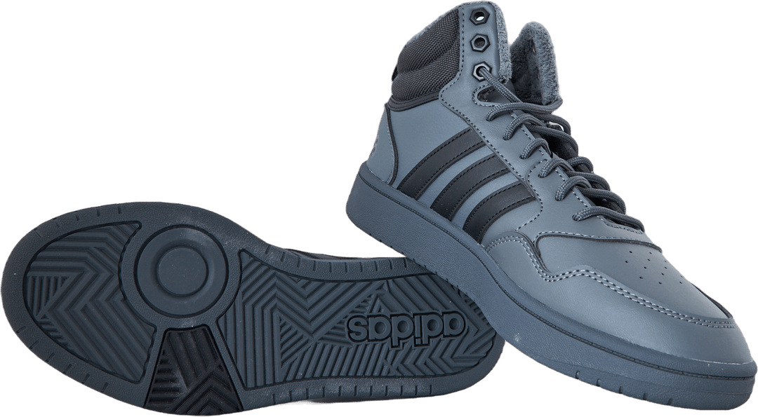 Hoops 3.0 Mid Lifestyle Basketball Classic Fur Lining Winterized Shoes Grey Five / Core Black / Carbon