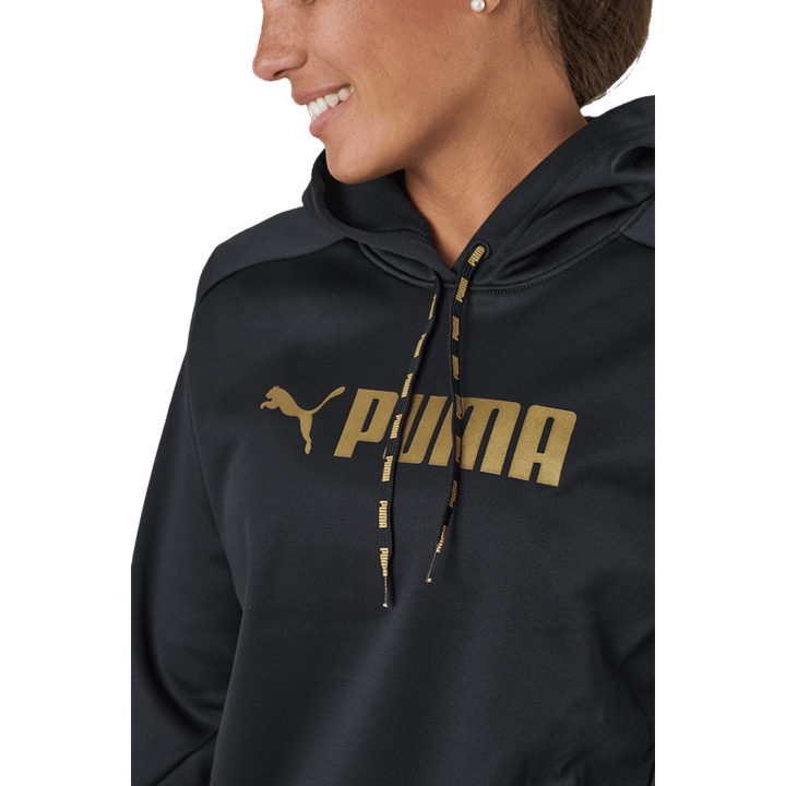 Puma Fit Tech Knit Po Hoodie Puma Black-metallic Gold