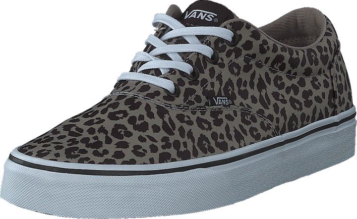 Wm Doheny Satin Leopard Brown/white