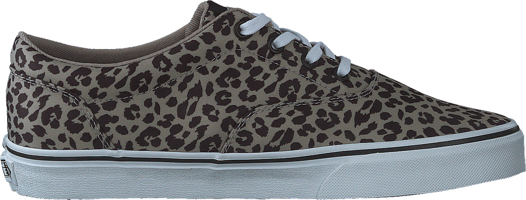 Wm Doheny Satin Leopard Brown/white