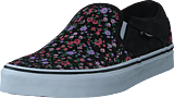 Wm Asher Ditsy Floral Black/white