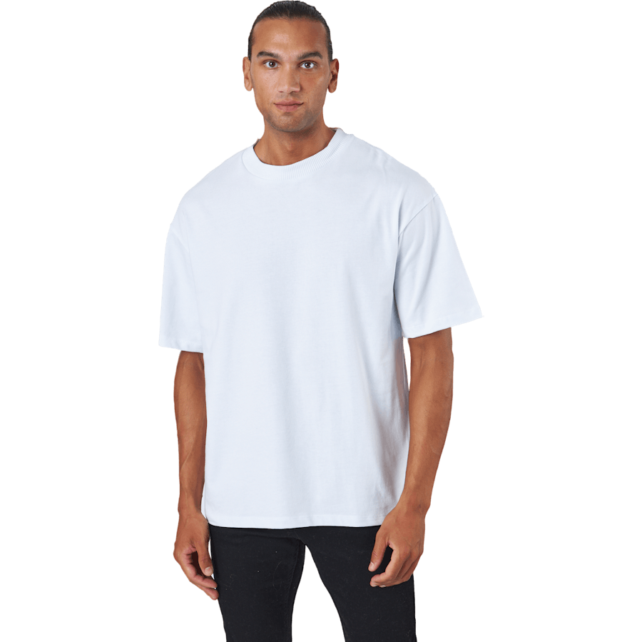 Jprblakam Clean Ss Tee Crew Ne White