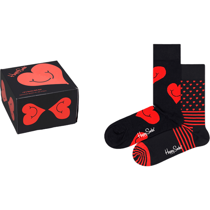 2-pack I Heart You Ponožky Dárkové černé/multi