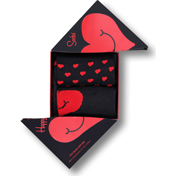 2-pack I Heart You Ponožky Dárkové černé/multi