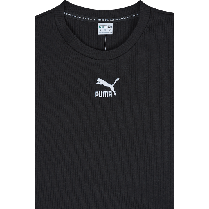 T-shirt slim côtelé classique pour femme