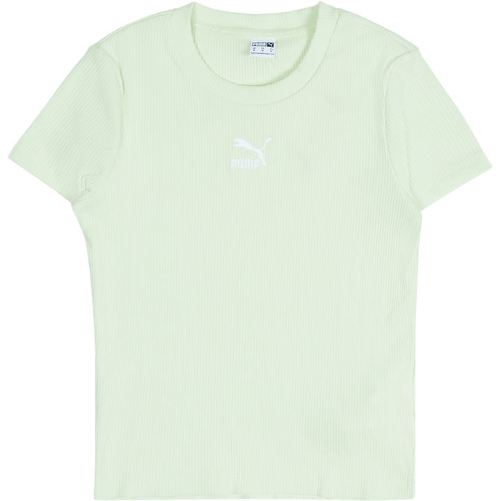 T-shirt slim côtelé classique pour femme