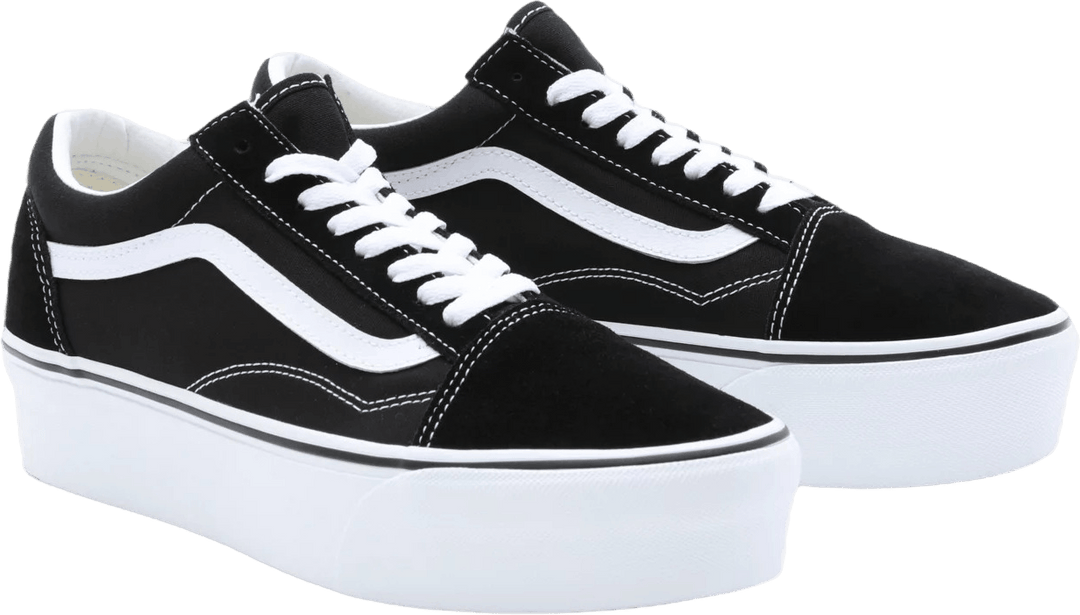 Ua Old Skool Stackform Suede/canvas Black/true White