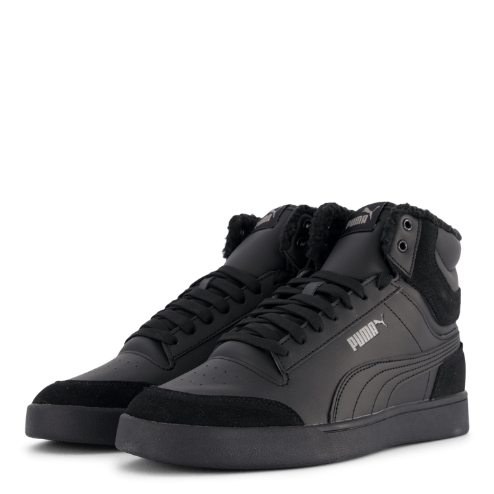 Puma Shuffle Mid Fur Puma Black-puma Black-steel Gr