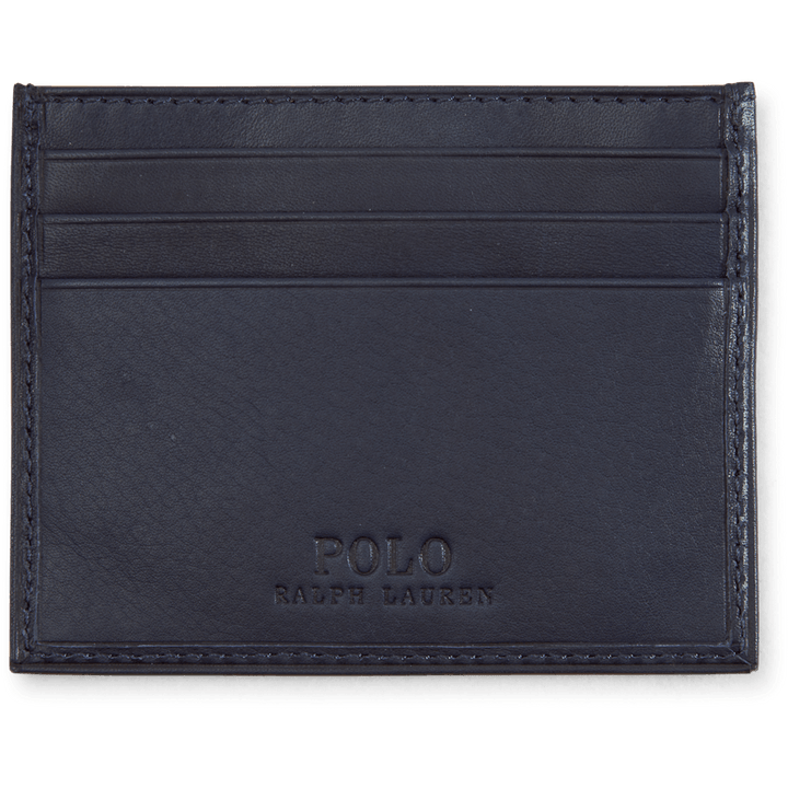 Polo Bear Leather Card Case Navy