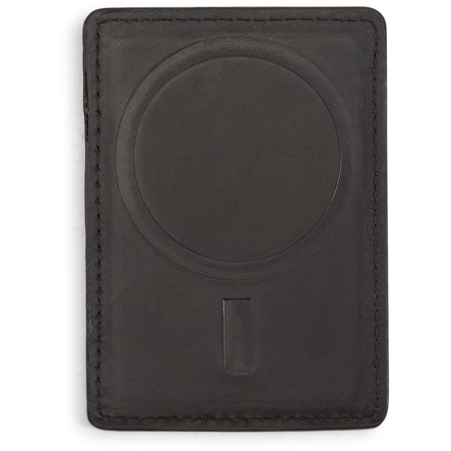 Nappa Leather Magnetic Card Case Black
