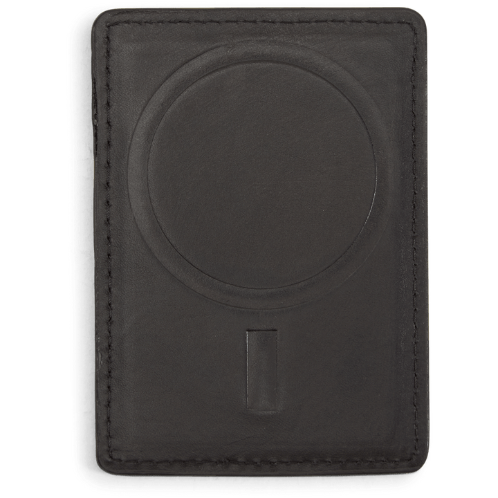 Nappa Leather Magnetic Card Case Black