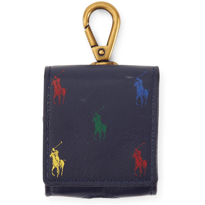 Allover Pony Nappaleder AirPods Tasche Navy/Multi Pony