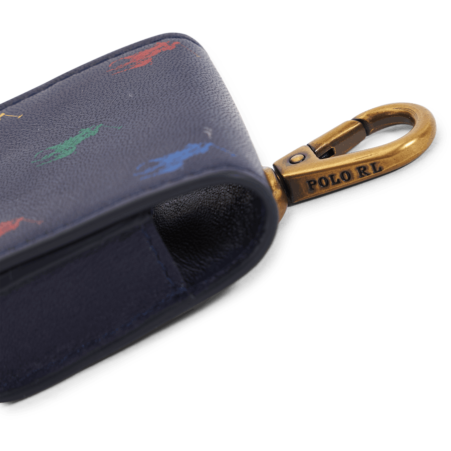 Allover Pony Nappaleder AirPods Tasche Navy/Multi Pony