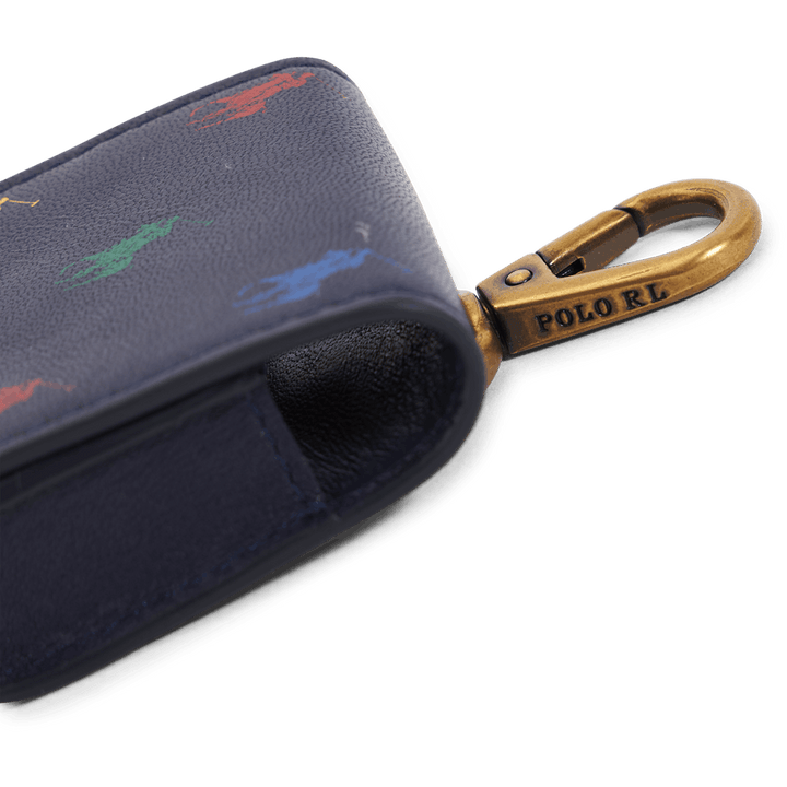 Allover Pony Nappaleder AirPods Tasche Navy/Multi Pony