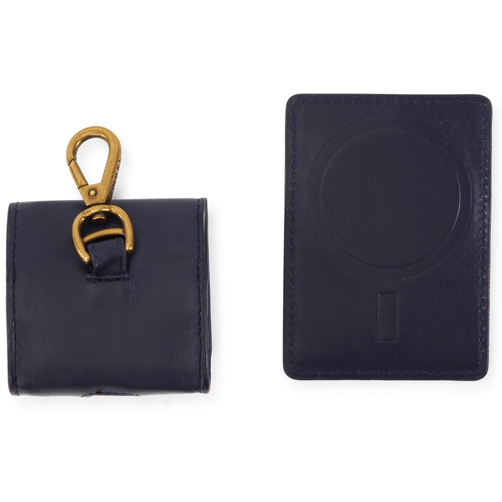 Conjunto de estojo para AirPods e estojo para cartão magnético Navy/Multi Pony
