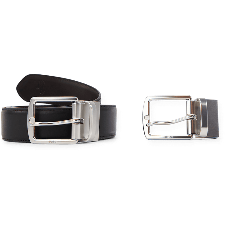 Leather Belt & Card Case Gift Set Black
