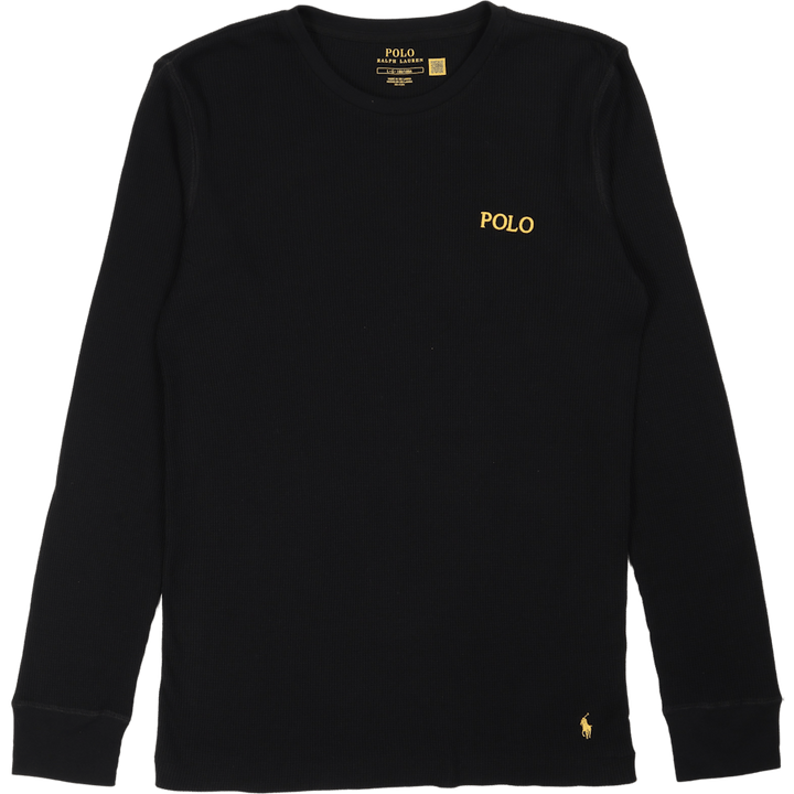 L/s Crew-crew-sleep Top Polo Black Gold Bugle Pp