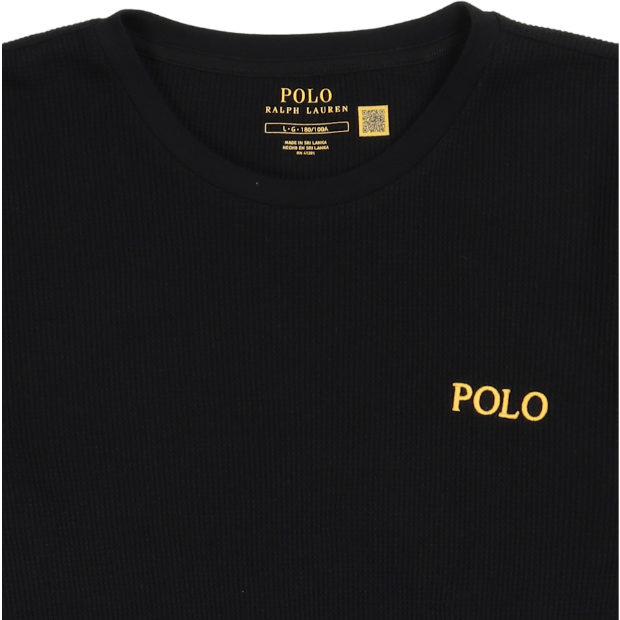 L/s Crew-crew-sleep Top Polo Black Gold Bugle Pp