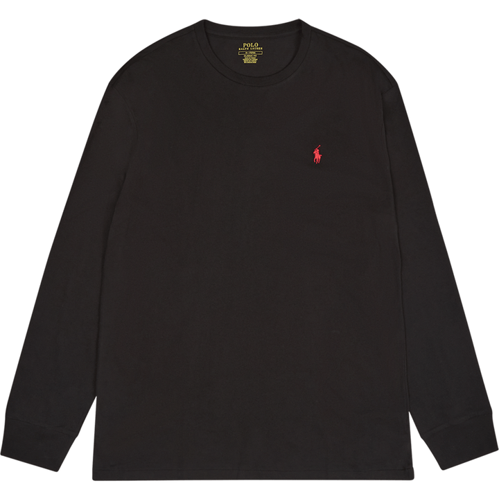 Classic Fit Jersey Long-Sleeve T-Shirt Polo Black