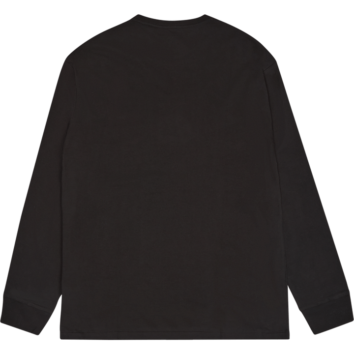 Classic Fit Jersey Long-Sleeve T-Shirt Polo Black
