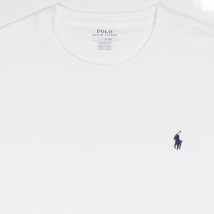 T-shirt de manga comprida em jersey de corte clássico Branco