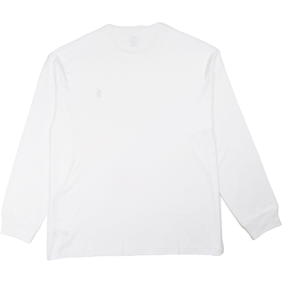 T-shirt de manga comprida em jersey de corte clássico Branco