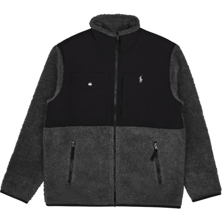 Wind-Blocking Hybrid Jacket Barclay Heather/Polo Black