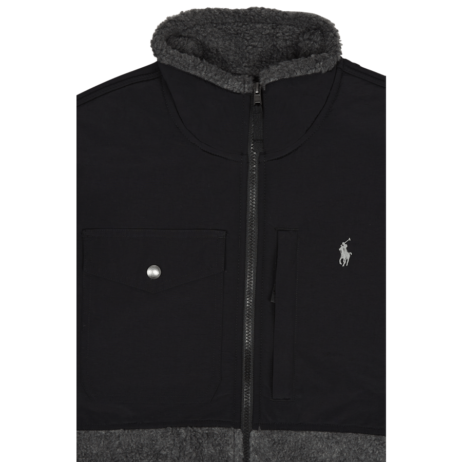 Wind-Blocking Hybrid Jacket Barclay Heather/Polo Black