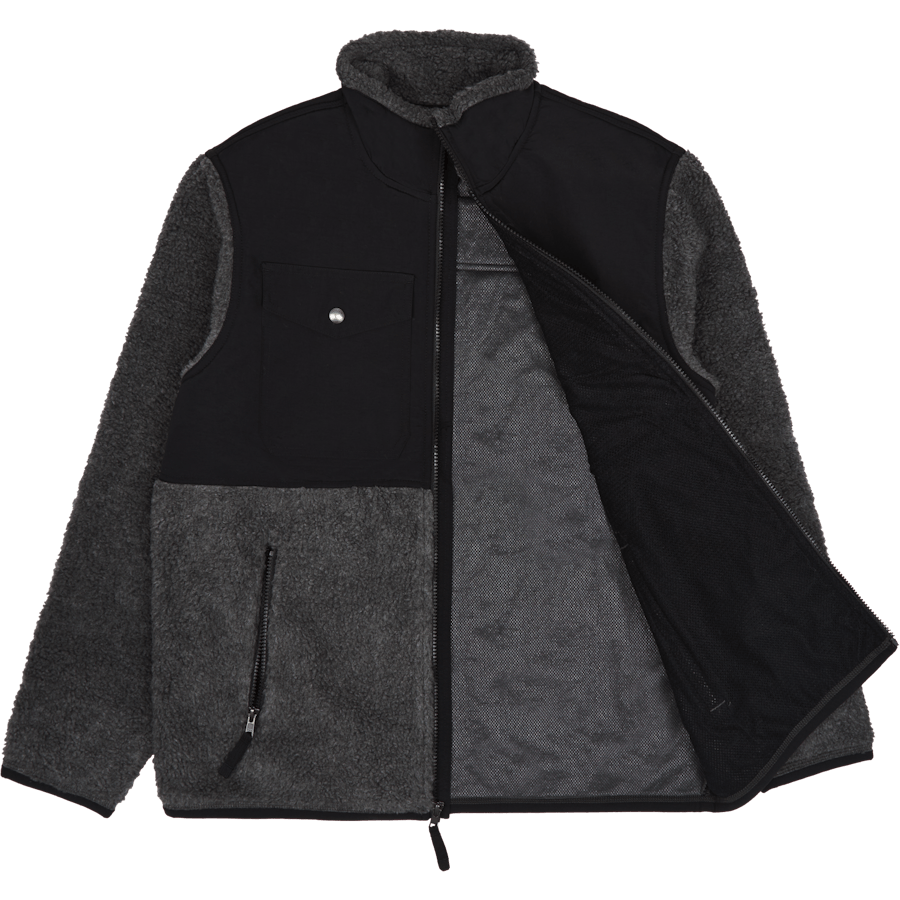 Wind-Blocking Hybrid Jacket Barclay Heather/Polo Black