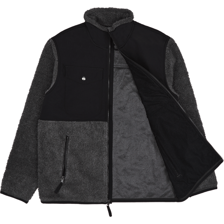 Wind-Blocking Hybrid Jacket Barclay Heather/Polo Black