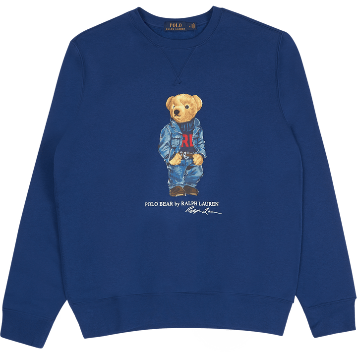 Polo Bear Fleece Sweatshirt Fa 22 Harrison Blue Denim Bear