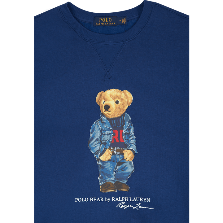 Polo Bear Fleece Sweatshirt Fa 22 Harrison Blue Denim Bear