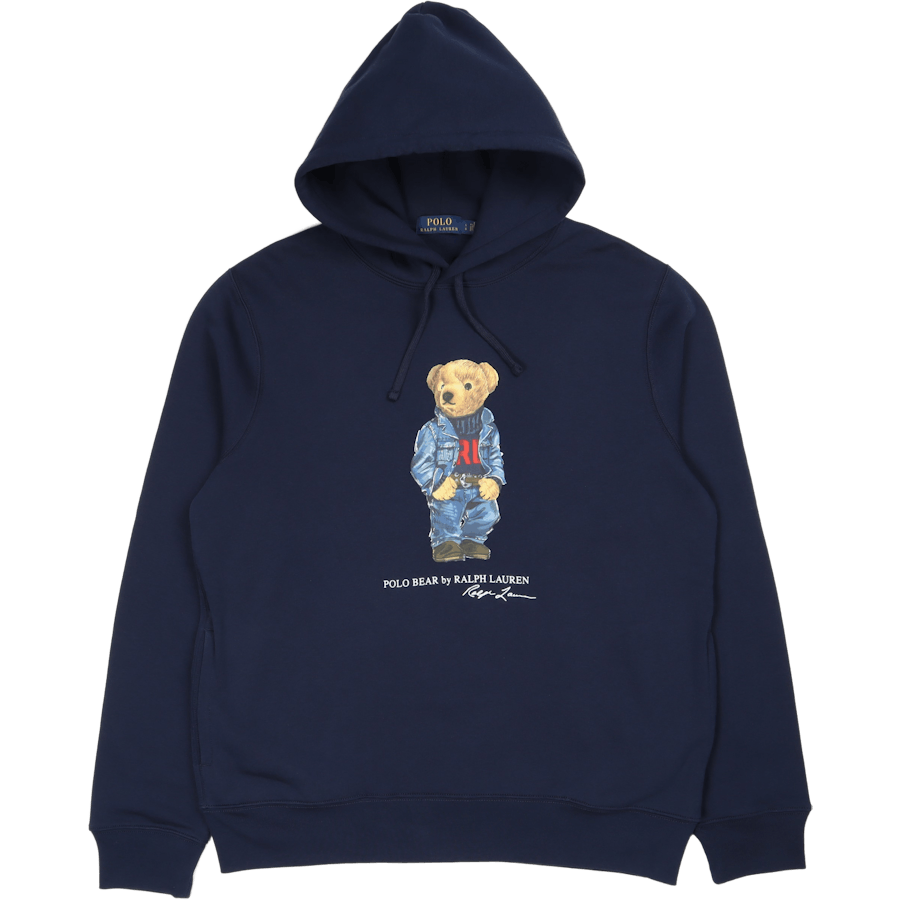Polo Bear Fleece Hoodie Cruise Navy Denim Bear