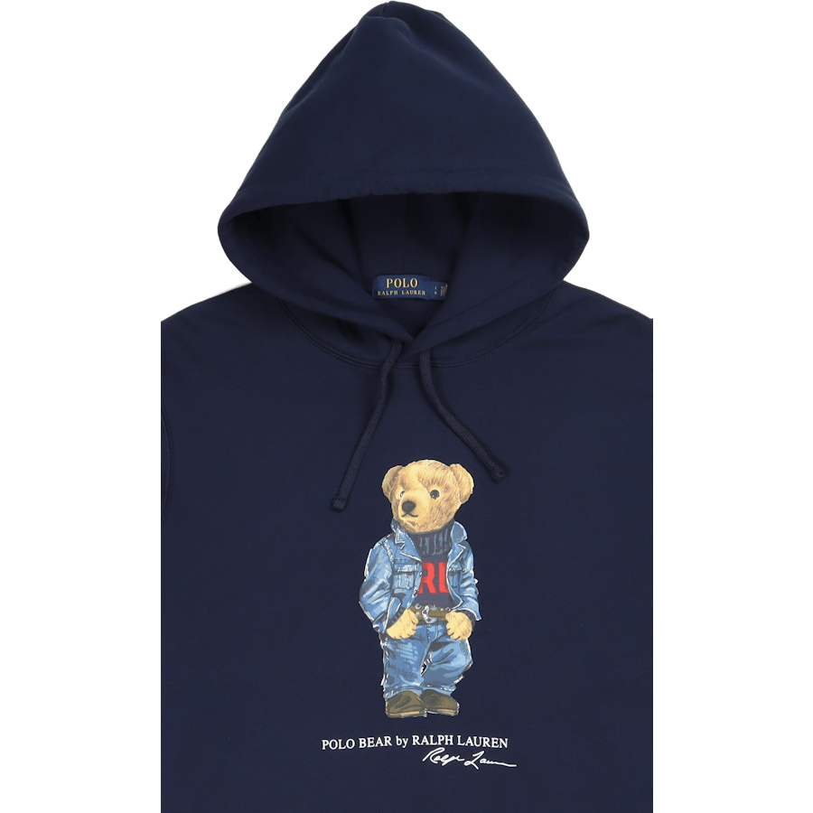 Polo Bear Fleece Hoodie Cruise Navy Denim Bear