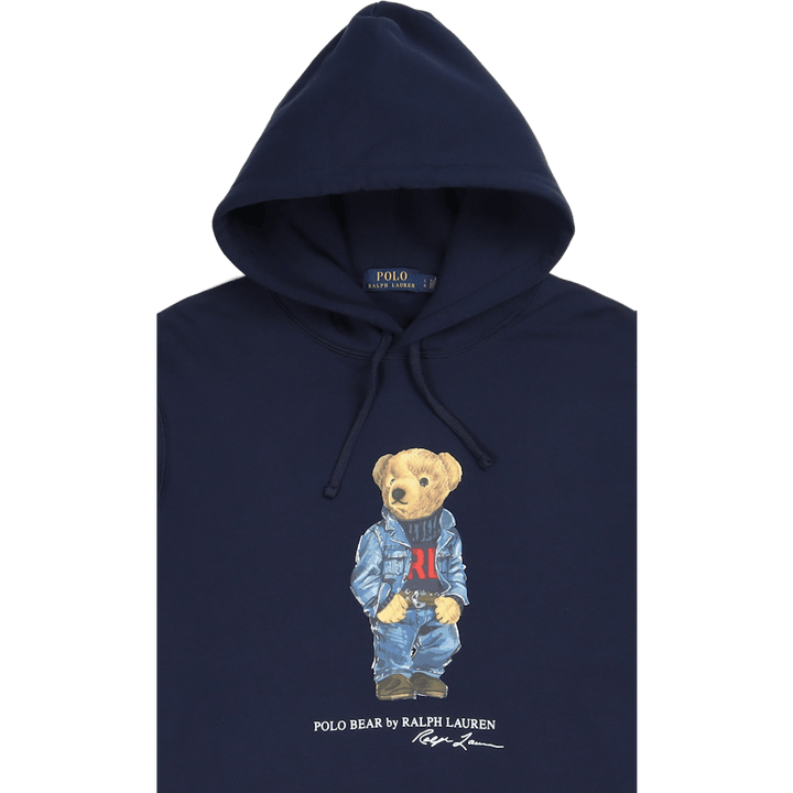Polo Bear Fleece Hoodie Cruise Navy Denim Bear