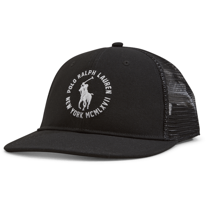 Twill Trucker Cap Polo Black