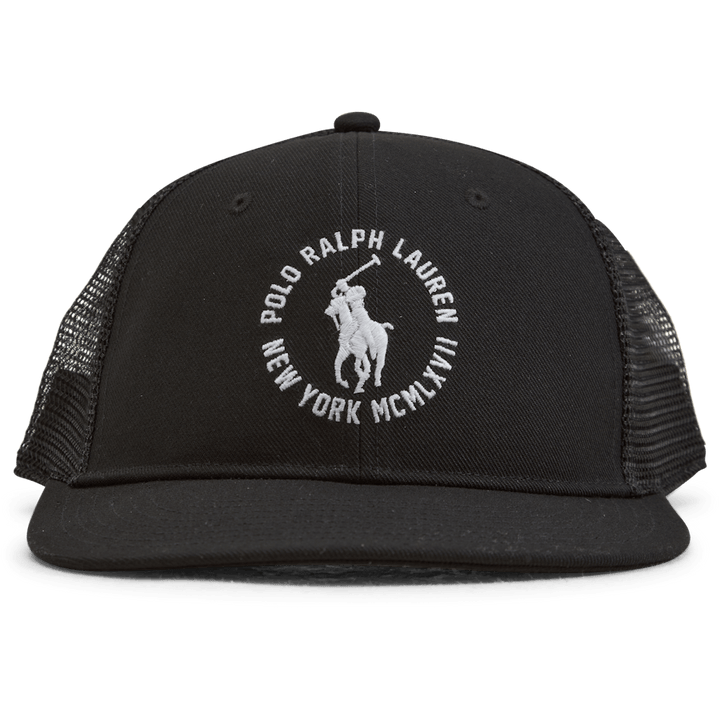 Twill Trucker Cap Polo Black