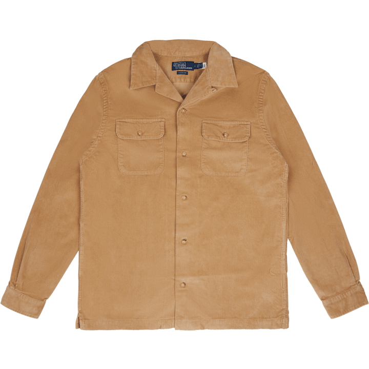 Classic Fit Corduroy Camp Shirt Vintage Khaki