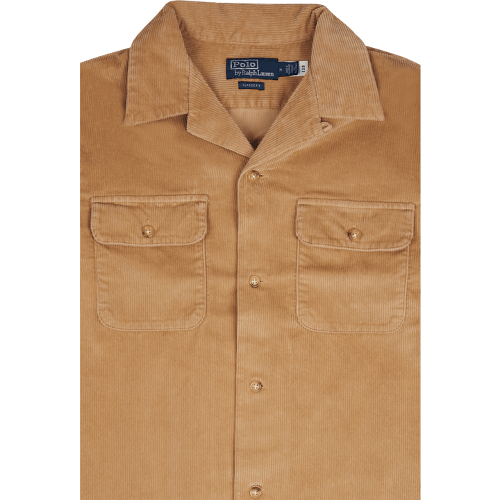 Classic Fit Corduroy Camp Shirt Vintage Khaki